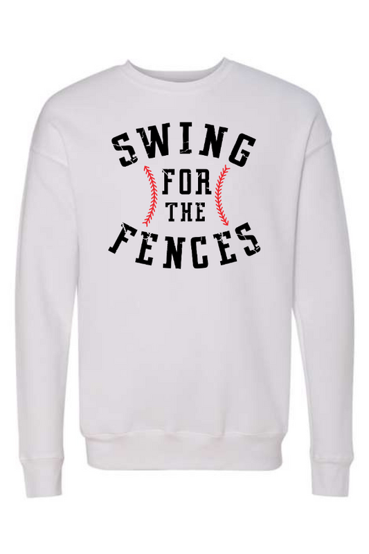 Swing For The Fences Baseball Crewneck Sweatshirt