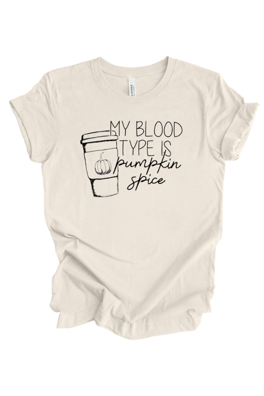 Pumpkin Spice Blood Type Tee