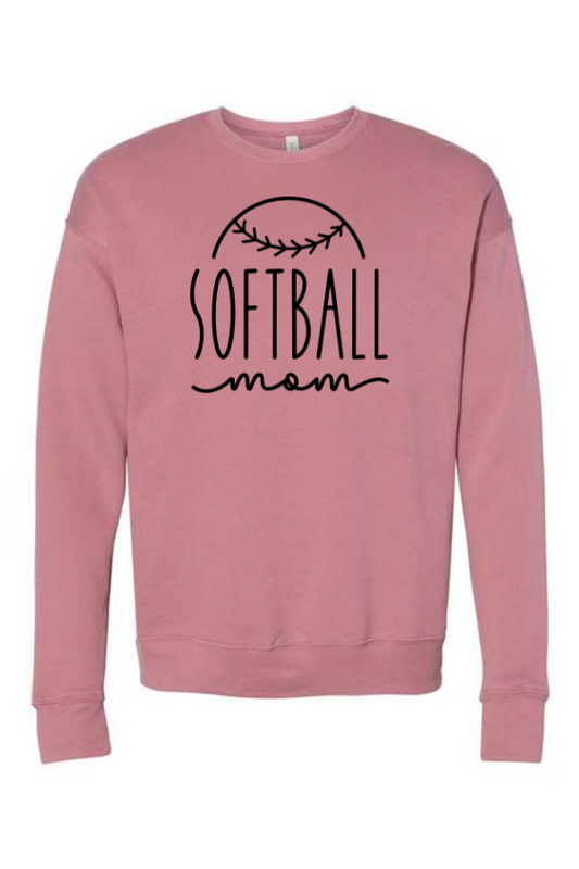 Softball Mom Crewneck Sweatshirt