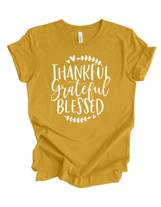 Thankful Grateful Blessed Tee